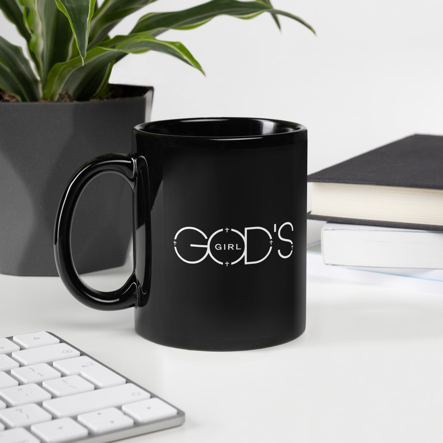 GOD'S GIRL Black Glossy Mug