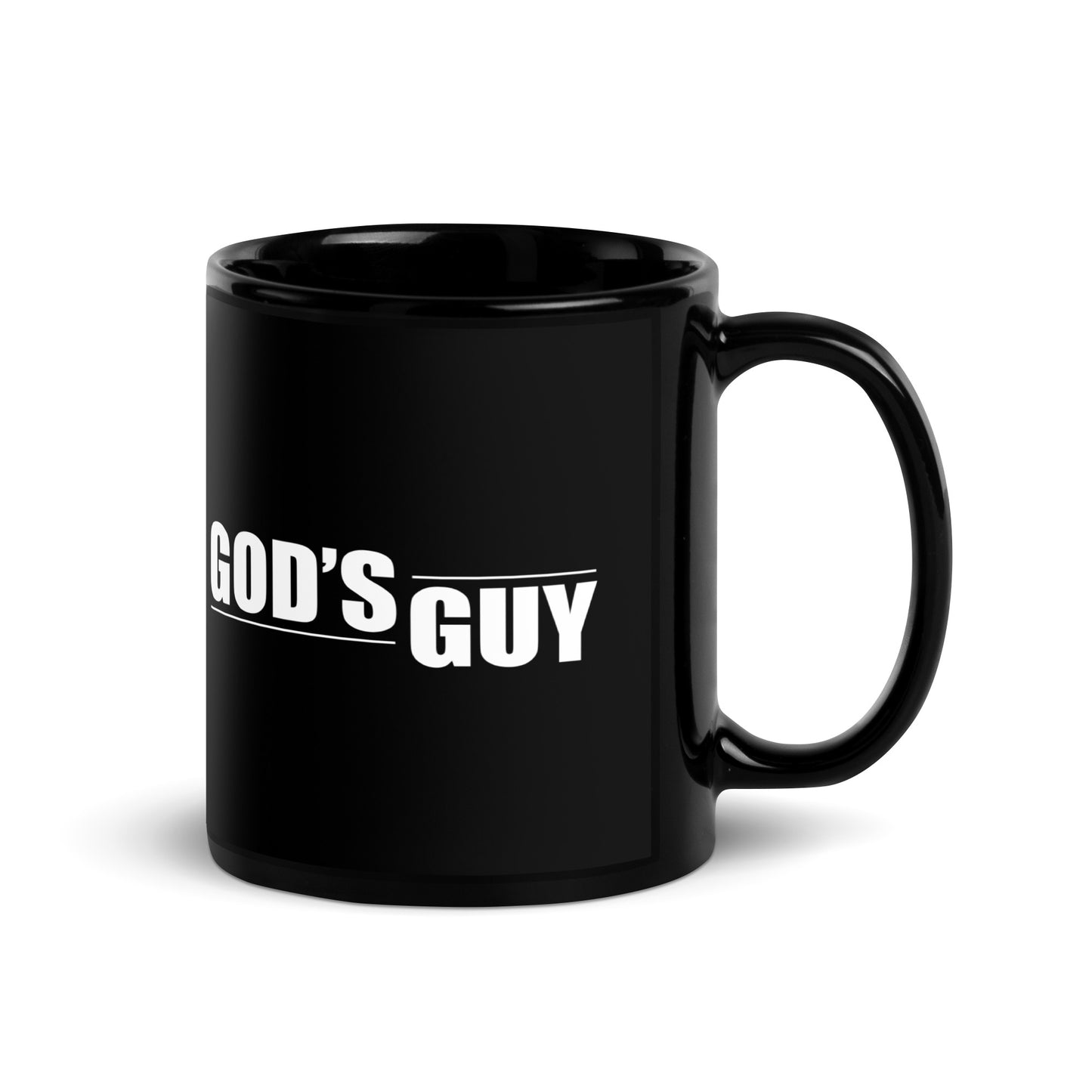 "God's Guy" Black Glossy Mug