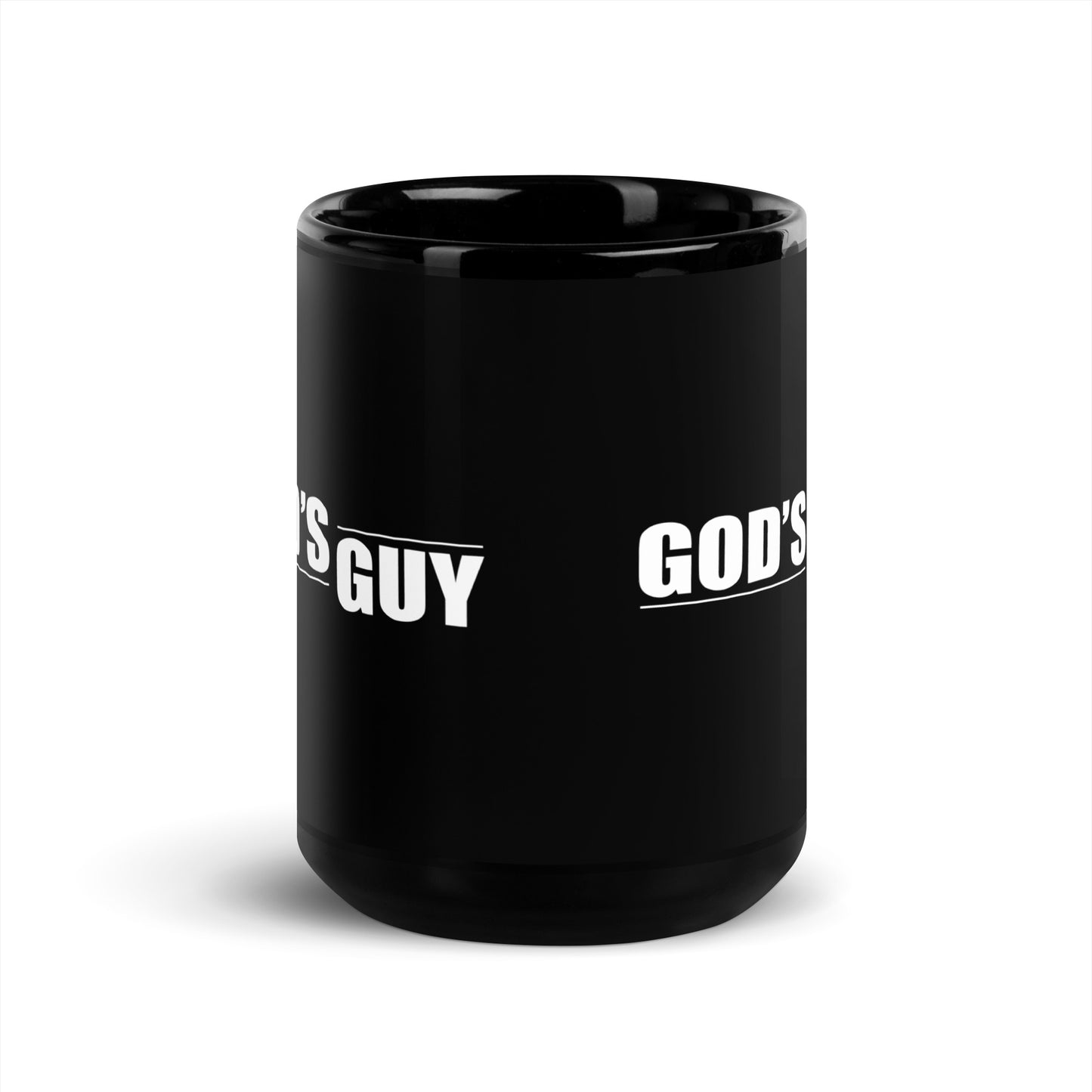 "God's Guy" Black Glossy Mug