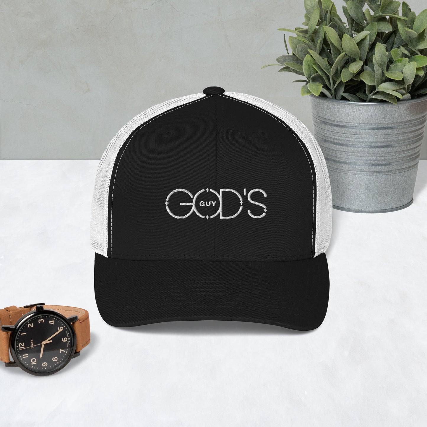 GOD'S GUY Trucker Cap (Embriodered logo)