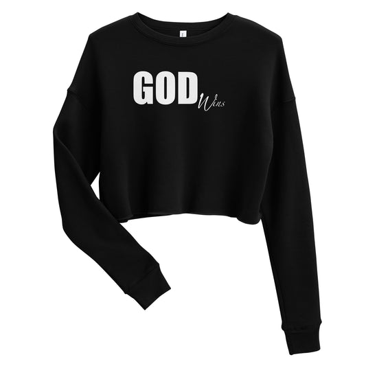 God Wins Crop Sweatshirt