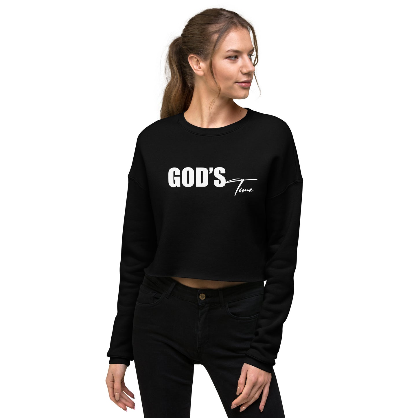 "God's Time" Crop Sweatshirt